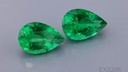 Zambian Emerald 9x6.1mm Pear Shape Pair