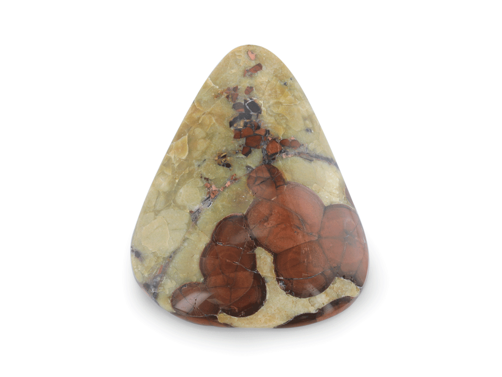Peanut Rock Obsidian 33x27mm Triangle Cabochon 