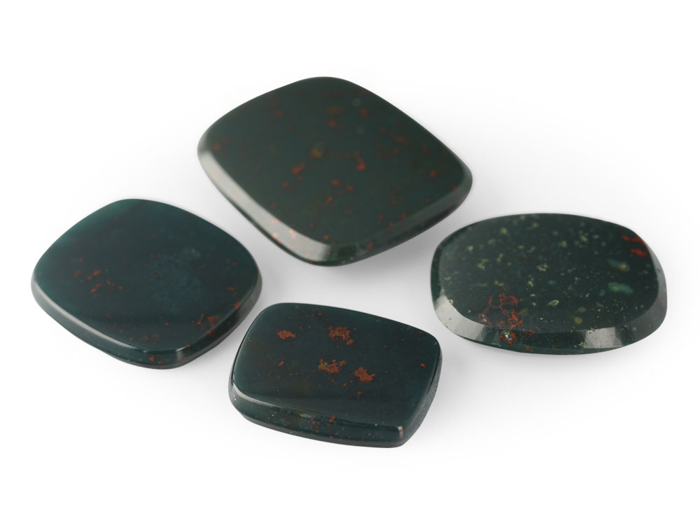 [BLA-1210] Bloodstone 12x10mm Cushion Buff Top