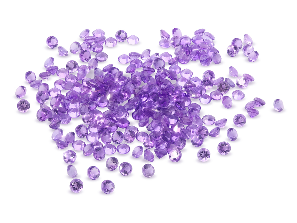 Amethyst 1.75mm Round Mid to Strong Diamond Cut