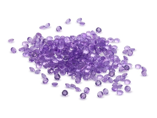 [QARB0100S] Amethyst 1.00mm Round Mid to Strong Diamond Cut