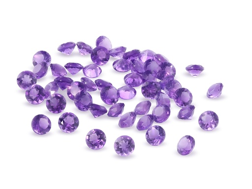 [QARB0350S] Amethyst 3.50mm Round Mid to Strong Diamond Cut