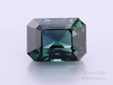 Sapphire 9.8x7.18mm Emerald Cut Teal - UNHEATED Certified