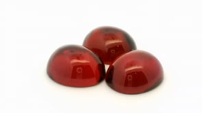 Synthetic Ruby Light German Cut 14x12mm Oval Cabochon 