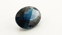 Topaz 20x15mm Oval Chequerboard London Blue