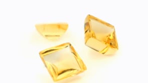 Citrine 5.00mm Square Buff Top