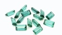 Blue Green Tourmaline 6x3mm Baguette Light