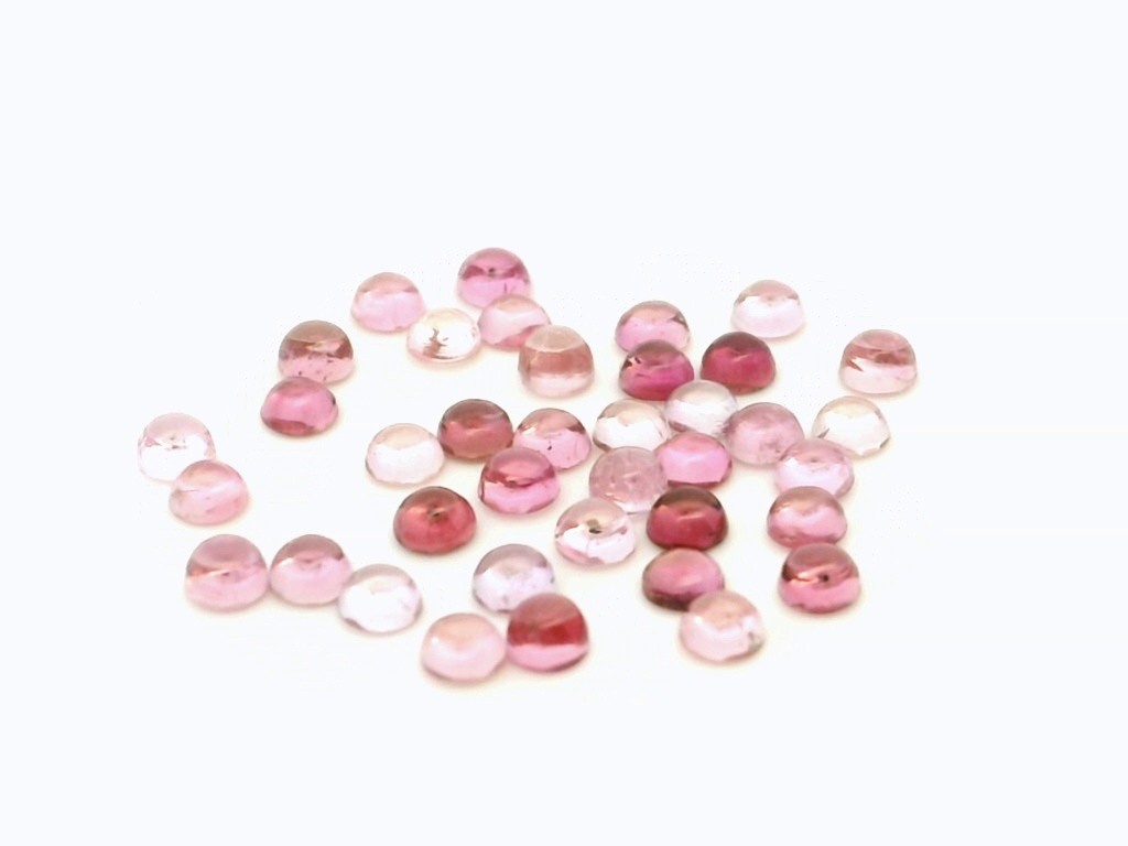 Pink Tourmaline 2.00mm Round Cabochon