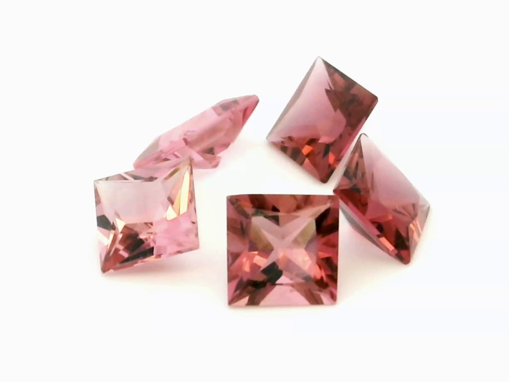 Pink Tourmaline 6.00mm Princess Cut