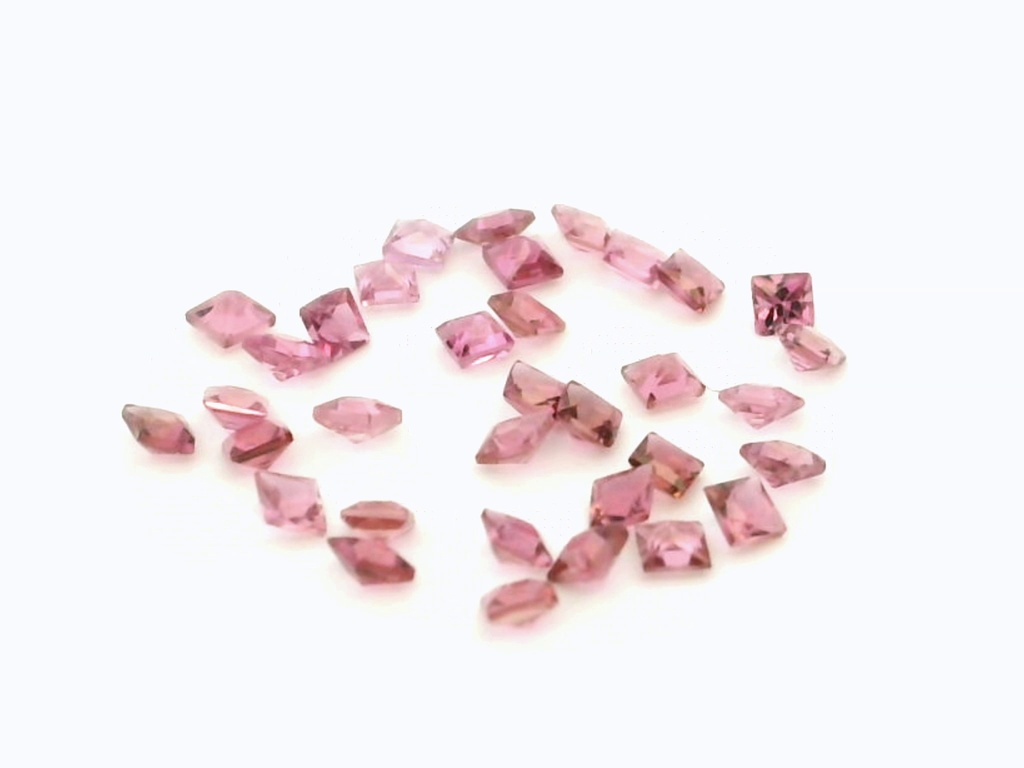 Pink Tourmaline 1.75mm  Princess Cut