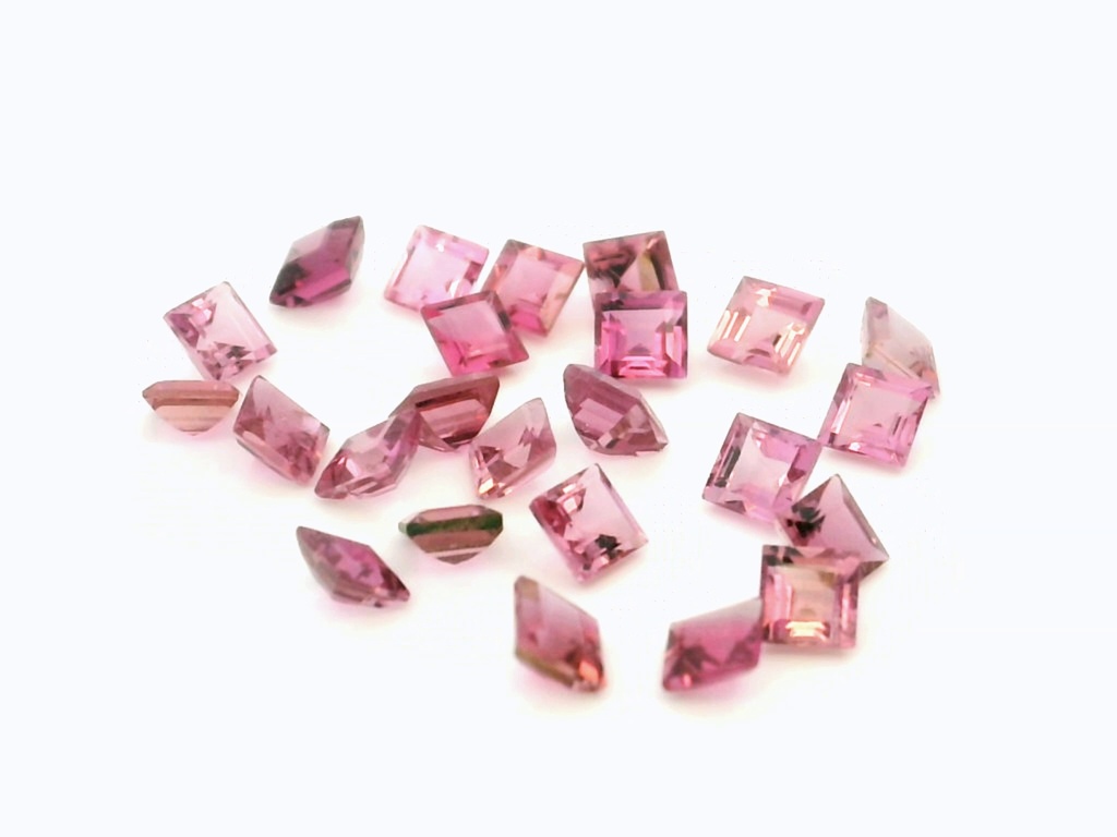 Pink Tourmaline 3.00mm Carre Cut