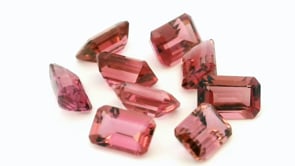 Pink Tourmaline 6x4mm Emerald Cut