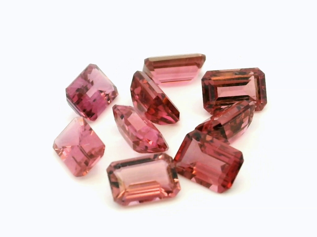 Pink Tourmaline 6x4mm Emerald Cut