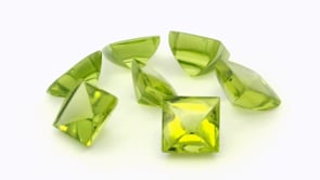 Peridot 6.00mm Square Buff Top