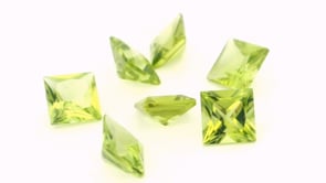 Peridot 6.00mm Princess Cut