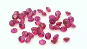 Synthetic Ruby 2.25mm Round Dark Red