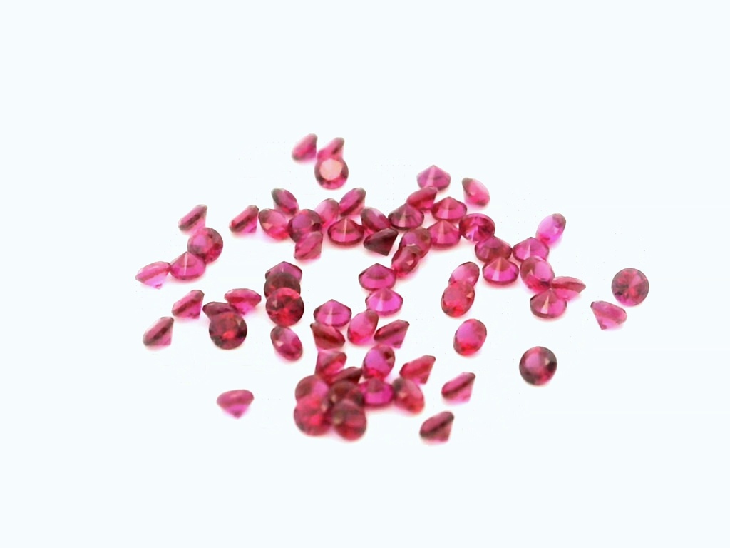 Synthetic Ruby 1.25mm Round Bright Red