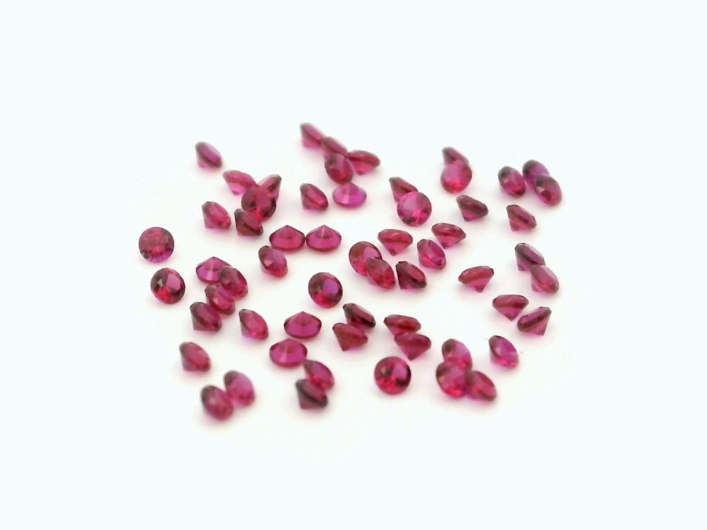 Synthetic Ruby 1.50mm Round Dark Red