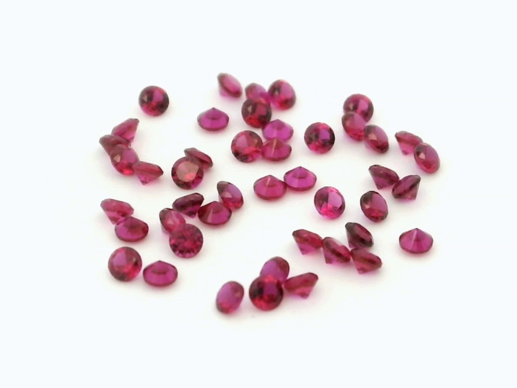 Synthetic Ruby 1.75mm Round Dark Red
