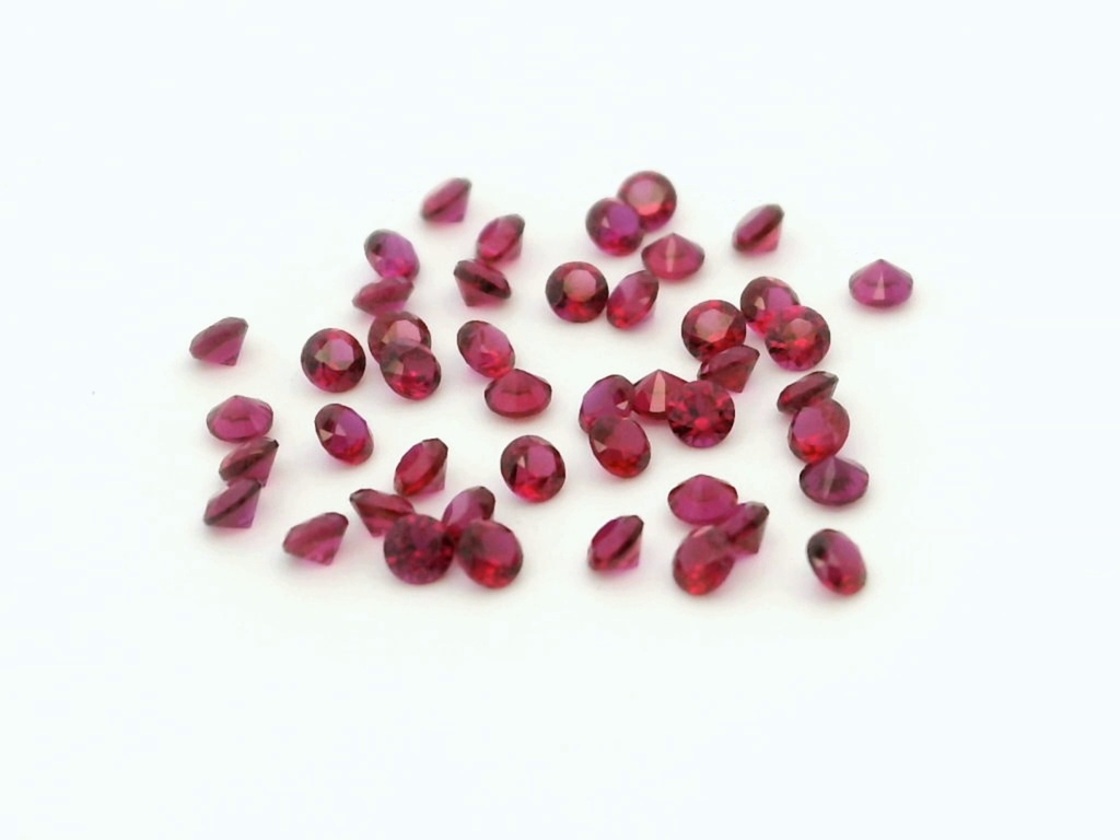 Synthetic Ruby 2.00mm Round Dark Red