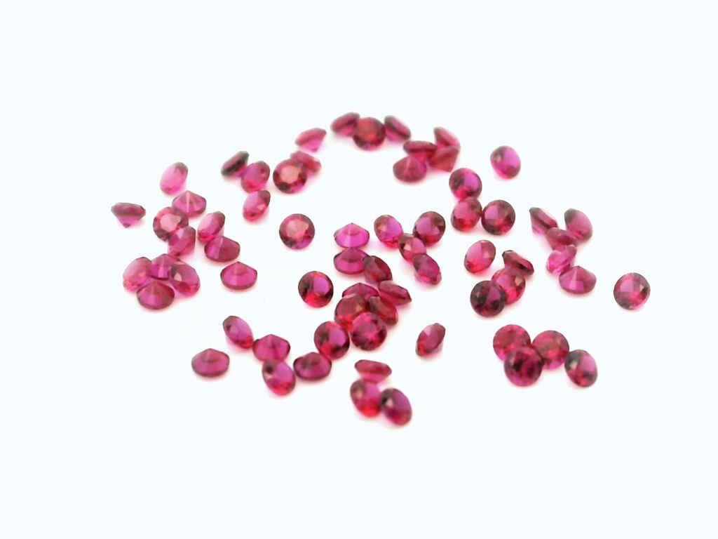 Synthetic Ruby Dark Pink 1.00mm Round