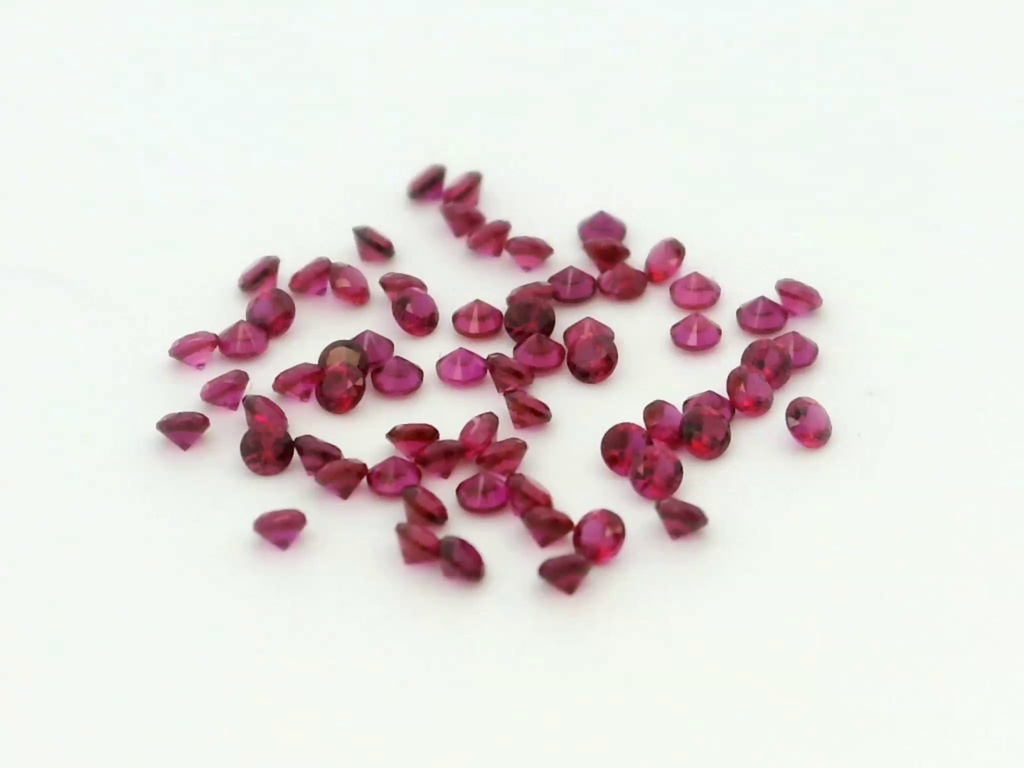 Synthetic Ruby Dark Pink 1.25mm Round
