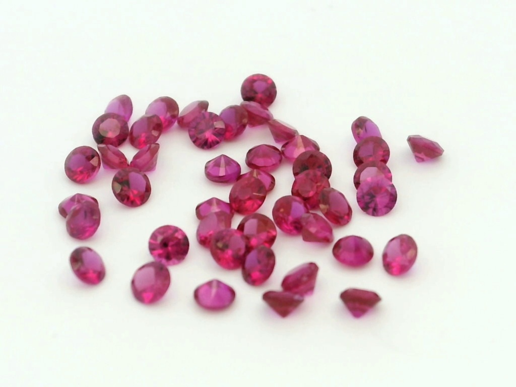 Synthetic Ruby Dark Pink 2.25mm Round