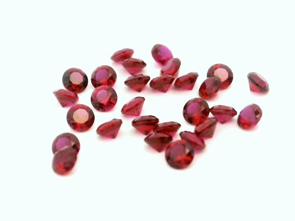 Synthetic Ruby Dark Pink 2.50mm Round