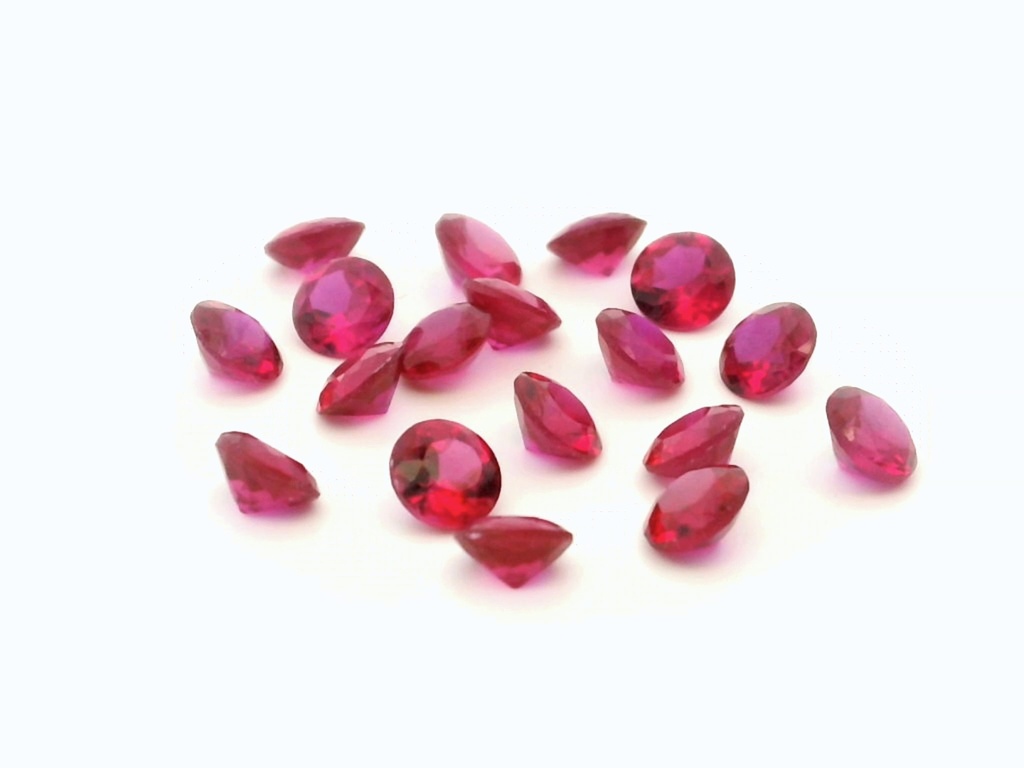 Synthetic Ruby Dark Pink 4.25mm Round