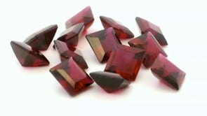 Synthetic Ruby 5.00mm Carre Cut Dark Red