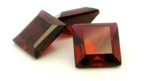 Synthetic Ruby 10mm Carre Cut Dark Red