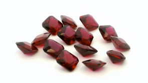 Synthetic Ruby 5.00mm Square Radiant Cut Dark Red