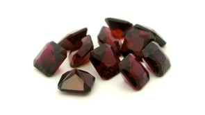 Synthetic Ruby 6.00mm Square Radiant Cut Dark Red