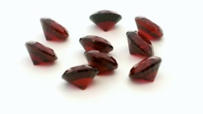 Synthetic Ruby 6.50mm Round Dark Red
