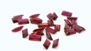 Synthetic Ruby 4x2mm Baguette Radiant Cut Bright Red