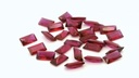 Synthetic Ruby 6x3mm Baguette Radiant Cut Bright Red