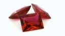 Synthetic Ruby 10x8mm Baguette Radiant Cut Bright Red