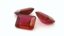 Synthetic Ruby 9x7mm Emerald Cut Bright Red