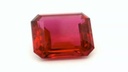 Synthetic Ruby 12x10mm Emerald Cut Bright Red
