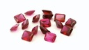 Synthetic Ruby 5x3mm Radiant Emerald Cut Bright Red