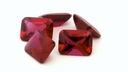 Synthetic Ruby 8x6mm Radiant Emerald Cut Bright Red