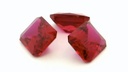 Synthetic Ruby 10x8mm Radiant Emerald Cut Bright Red