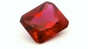 Synthetic Ruby 12x10mm Radiant Emerald Cut Bright Red