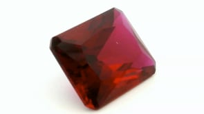Synthetic Ruby 16x12mm Radiant Emerald Cut Bright Red