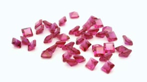 Synthetic Ruby 2.00mm Carre Cut Bright Red