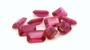 Synthetic Ruby Dark Pink 6x4mm Emerald Cut