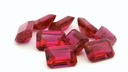 Synthetic Ruby Dark Pink 7x5mm Emerald Cut