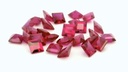 Synthetic Ruby 3.50mm Carre Cut Dark Pink