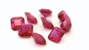 Synthetic Ruby 7.00mm Square Emerald Cut Dark Pink