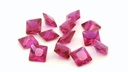 Synthetic Ruby 4.00mm Princess Cut Dark Pink